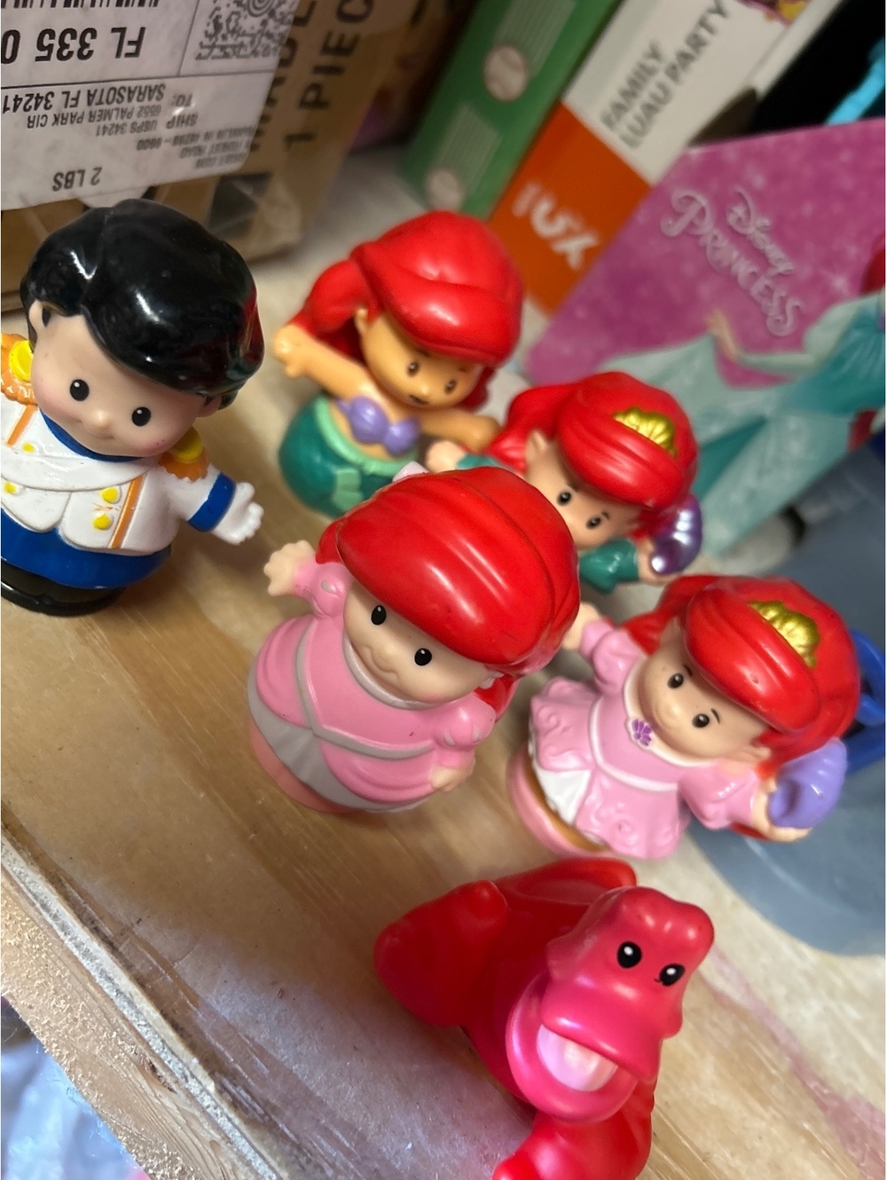 Ariel and Prince Eric/Sebastian Fisher-Price little people